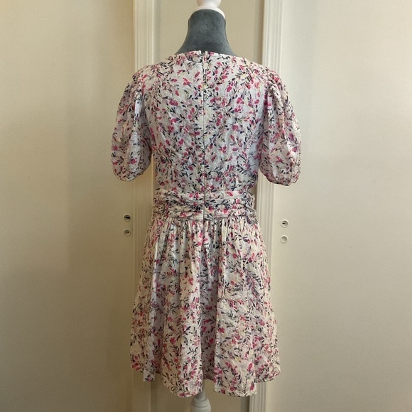 💜 Women Allover Print Mini Dress Side Cutouts From French Connection - Picture 6 of 6